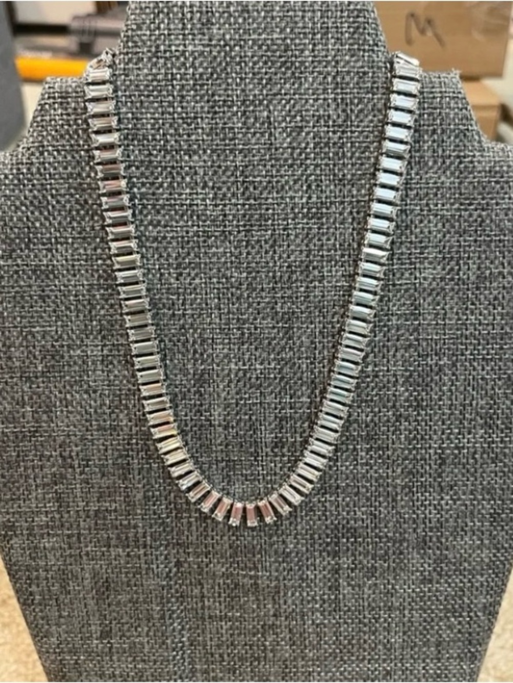 Touchstone Crystal Jet Set Baguette Necklace